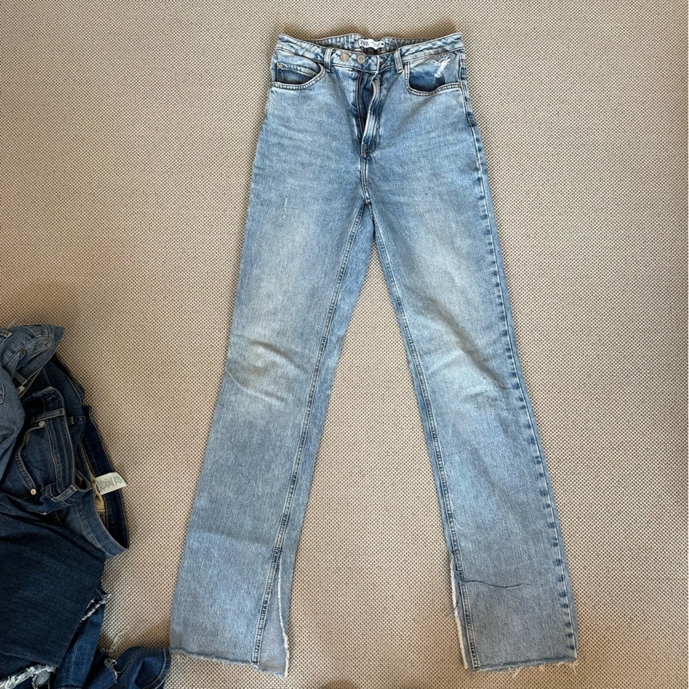 Zara Split Hem Jeans